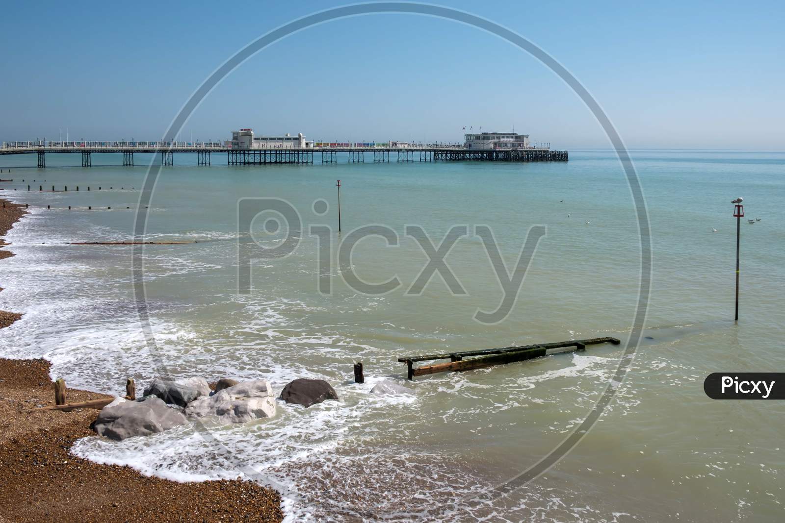 Worthing, West Sussex/Uk - April 20 : View Of Worthing Pier In West Sussex On April 20, 2018