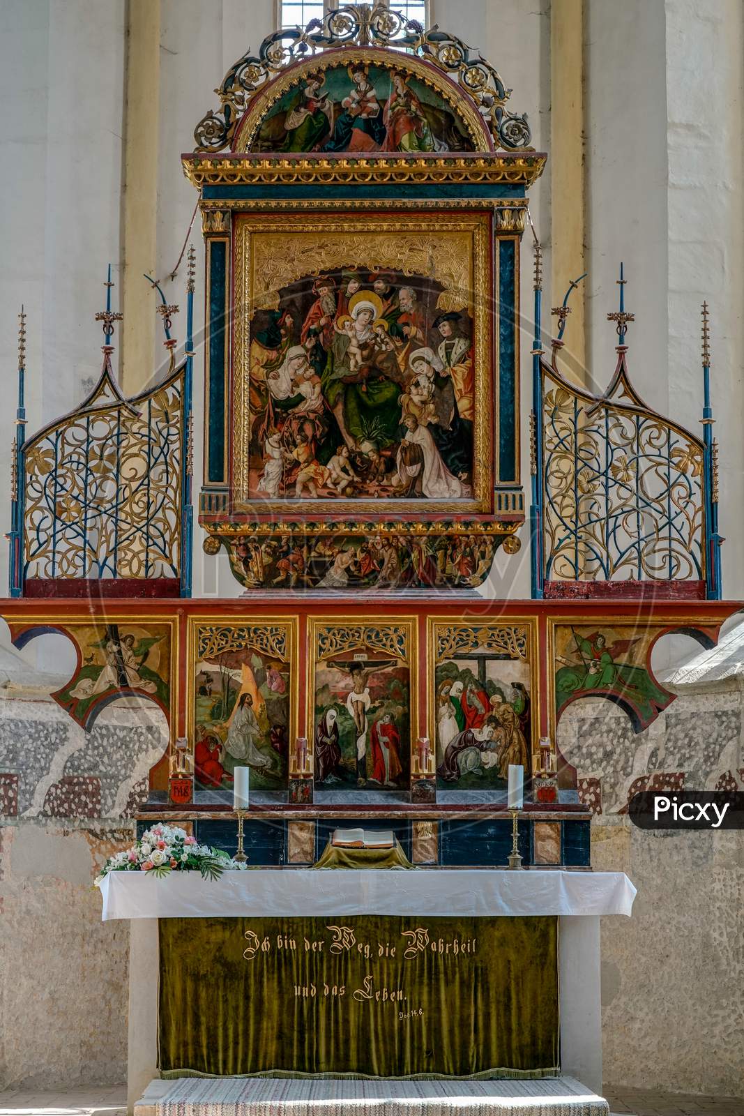 Sighisoara, Transylvania/Romania - September 17 : View Of The Altar Of The Church On The Hill In Sighisoara Transylvania Romania On September 17, 2018