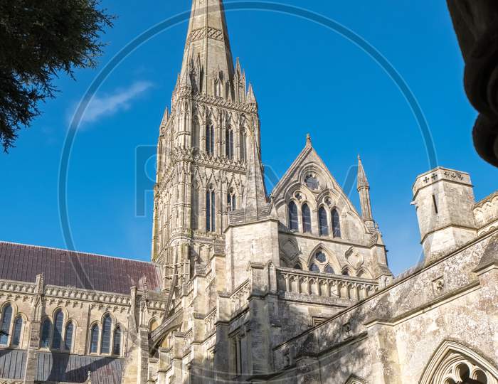 Exterior View Of Salisbury Cathedral