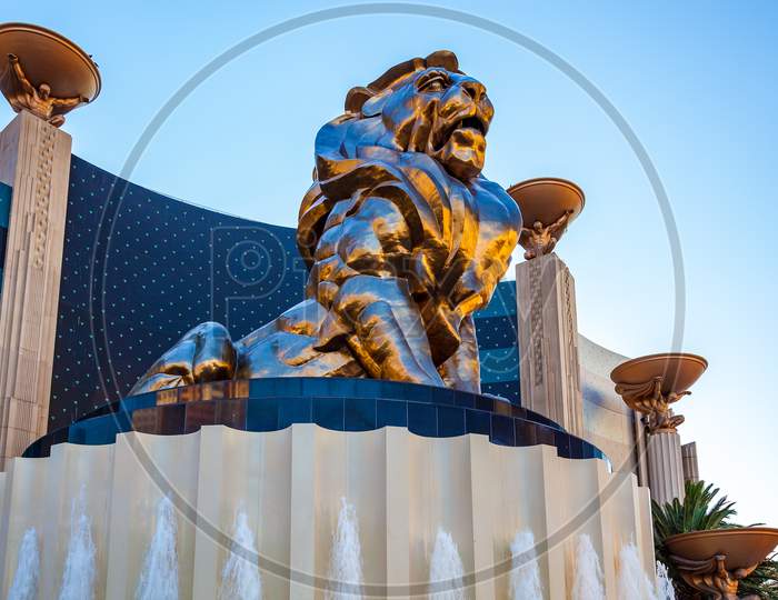 Las Vegas, Nevada/Usa - August 1 : View Of The Mgm Lion In Las Vegas Nevada On August 1, 2011