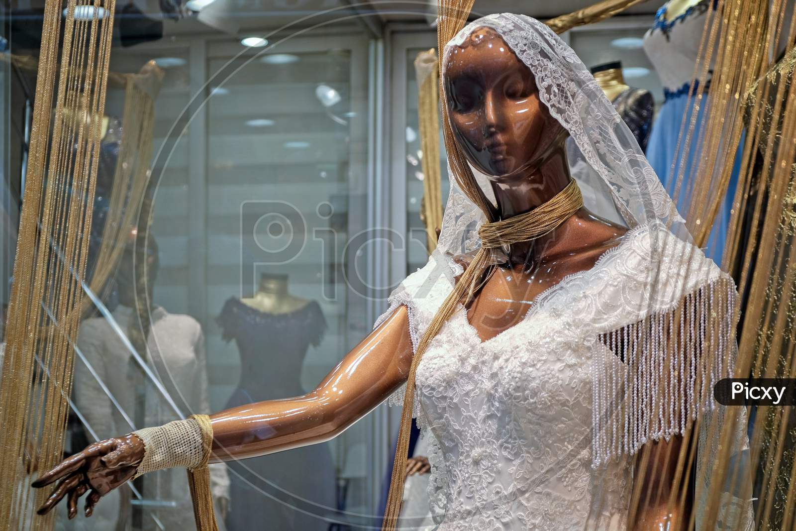 Istanbul, Turkey - May 25 : Wedding Dress For Sale In The Grand Bazaar In Istanbul Turkey On May 25, 2018