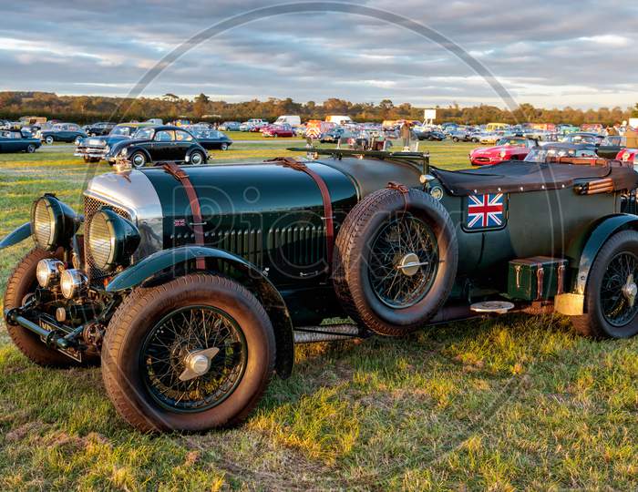 Vintage Bentley Parked At Goodwood