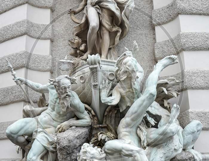 Power At Sea Fountain At The Hofburg In Vienna