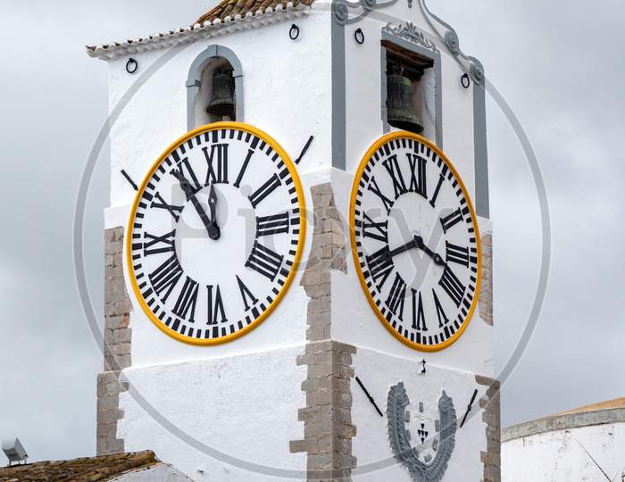 Tavira, Southern Algarve/Portugal - March 8 : Santa Maria Do Castelo Church Tower In Tavira Portugal On March 8, 2018
