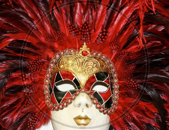Venetian Mask On Display In A Shop In Venice