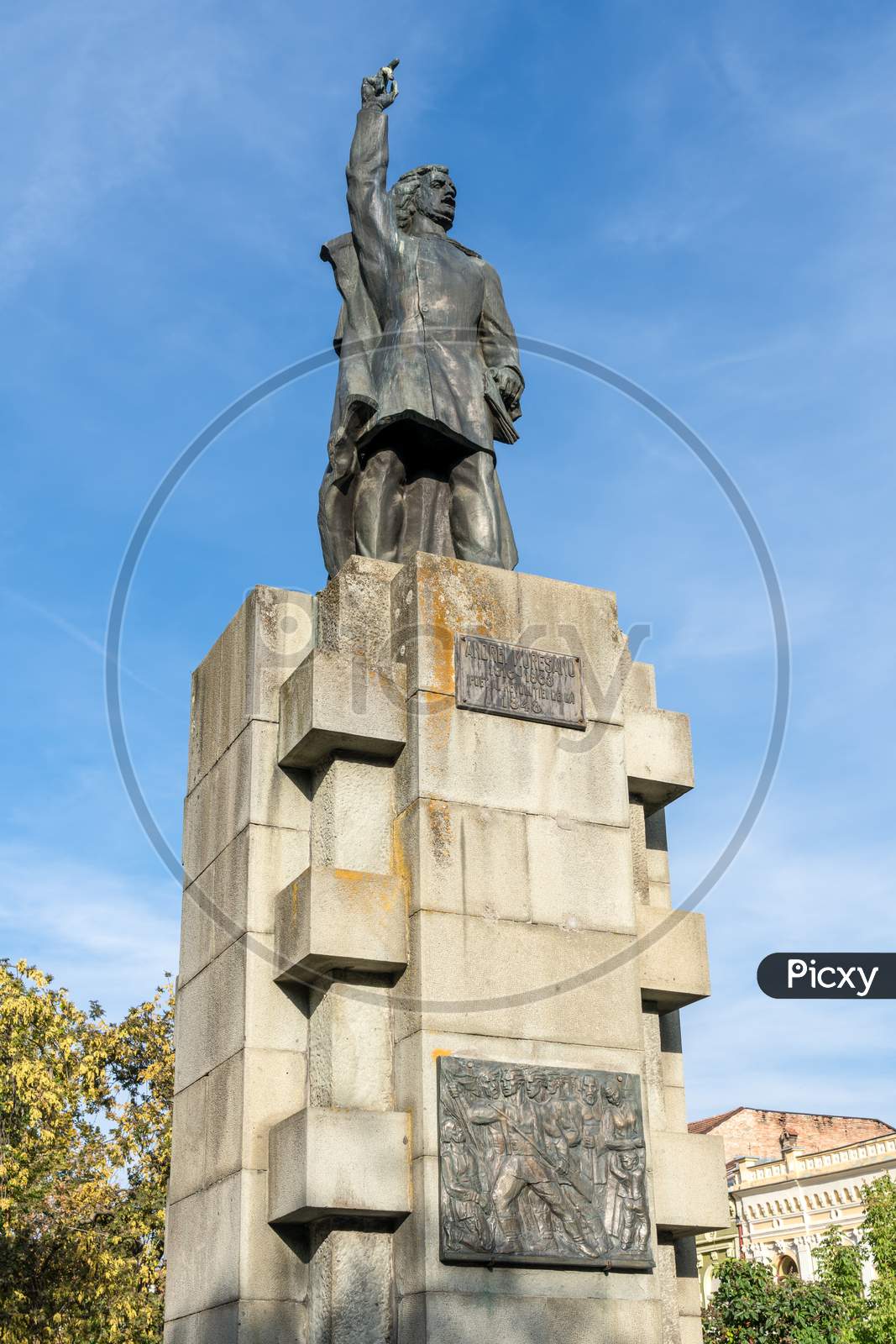 Bistrita, Transylvania/Romania - September 17 : Statue Of Andrei Muresanu In Bistrita Transylvania Romania On September 17, 2018