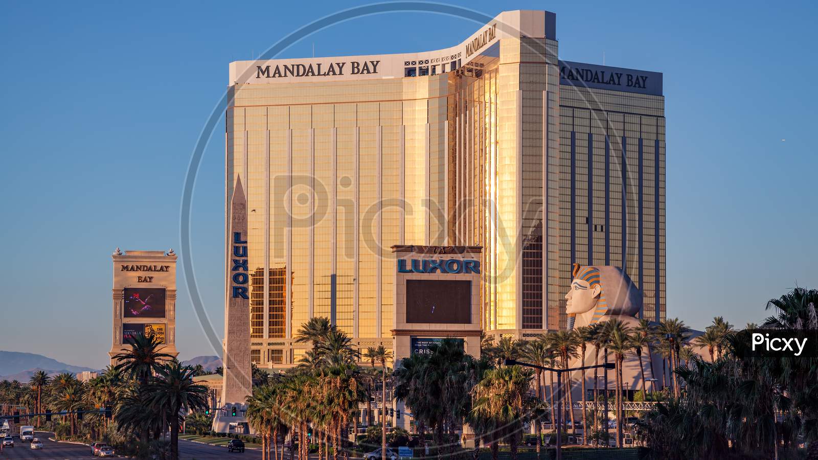 Las Vegas, Nevada/Usa - August 1 : View Of The Mandalay Bay Hotel In Las Vegas Nevada On August 1, 2011. One Unidentified Person