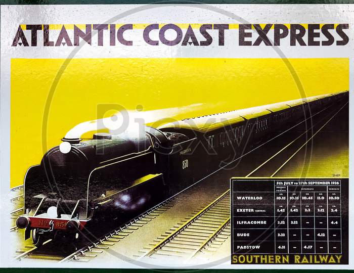 Atlantic Coast Express Poster At Horsted Keynes Station