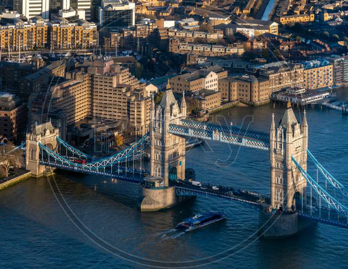 View Of Tower Bridge From The Shard In London