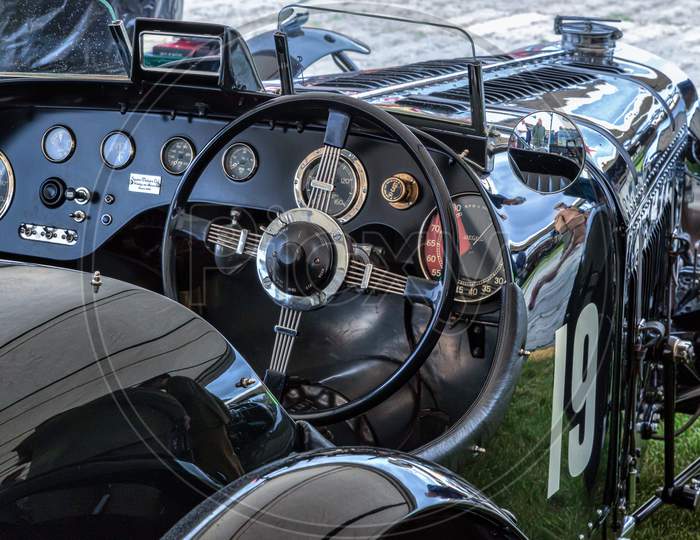 Cockpit Of Old Vintage Car