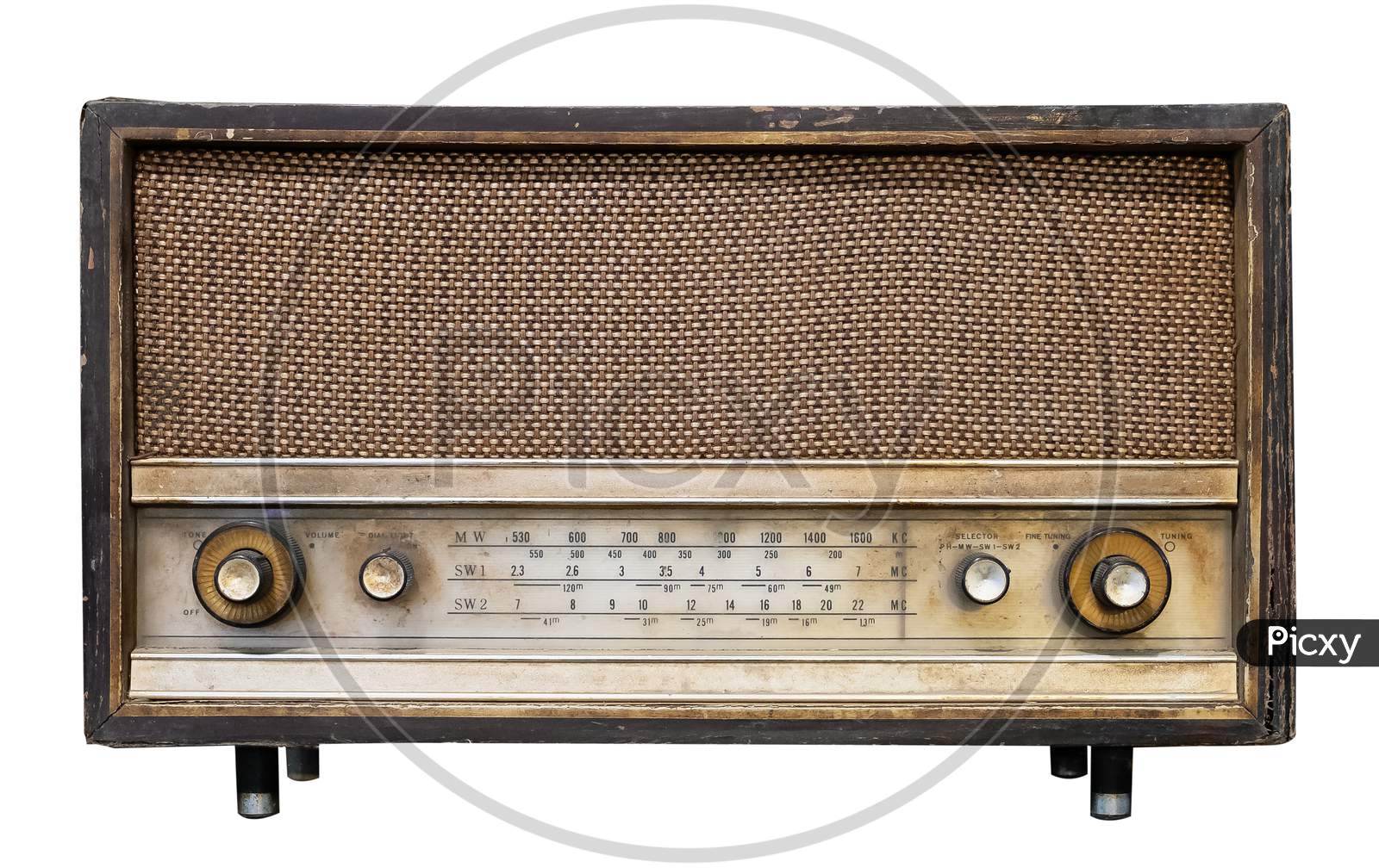 Antique Wooden Box Radio