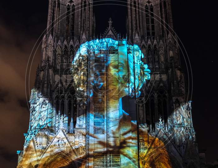 Light Show At Reims Cathedral