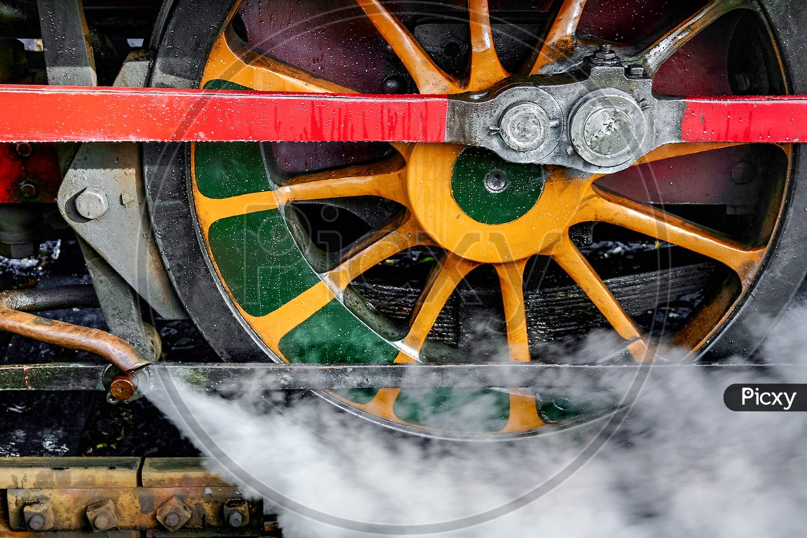 Steam Train Wheel Bluebell Railway