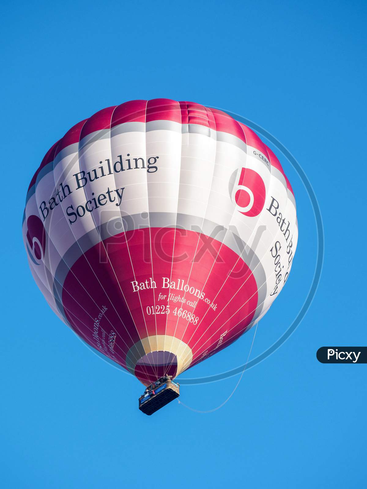 Hot Air Balloon Flying Over Bath