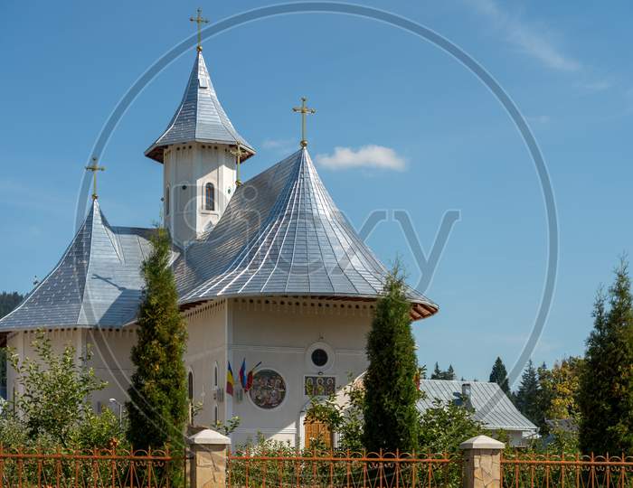 Moldovita, Moldovia/Romania - September 18 : The Church From Moldovita In Moldovia Romania On September 18, 2018