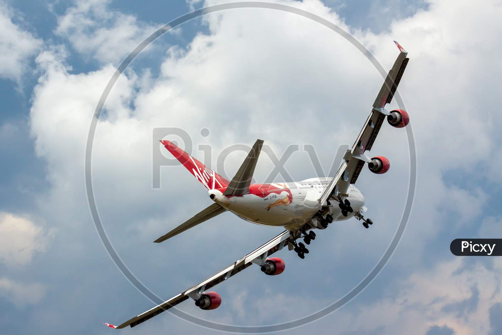 Virgin Atlantic - Boeing 747-400 Flypast At Biggin Hill Airshow