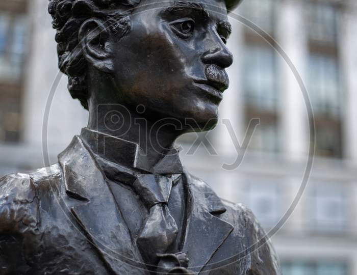London, Uk - March 11 : Statue Of Charlie Chaplin In Leicester Square London On March 11, 2019