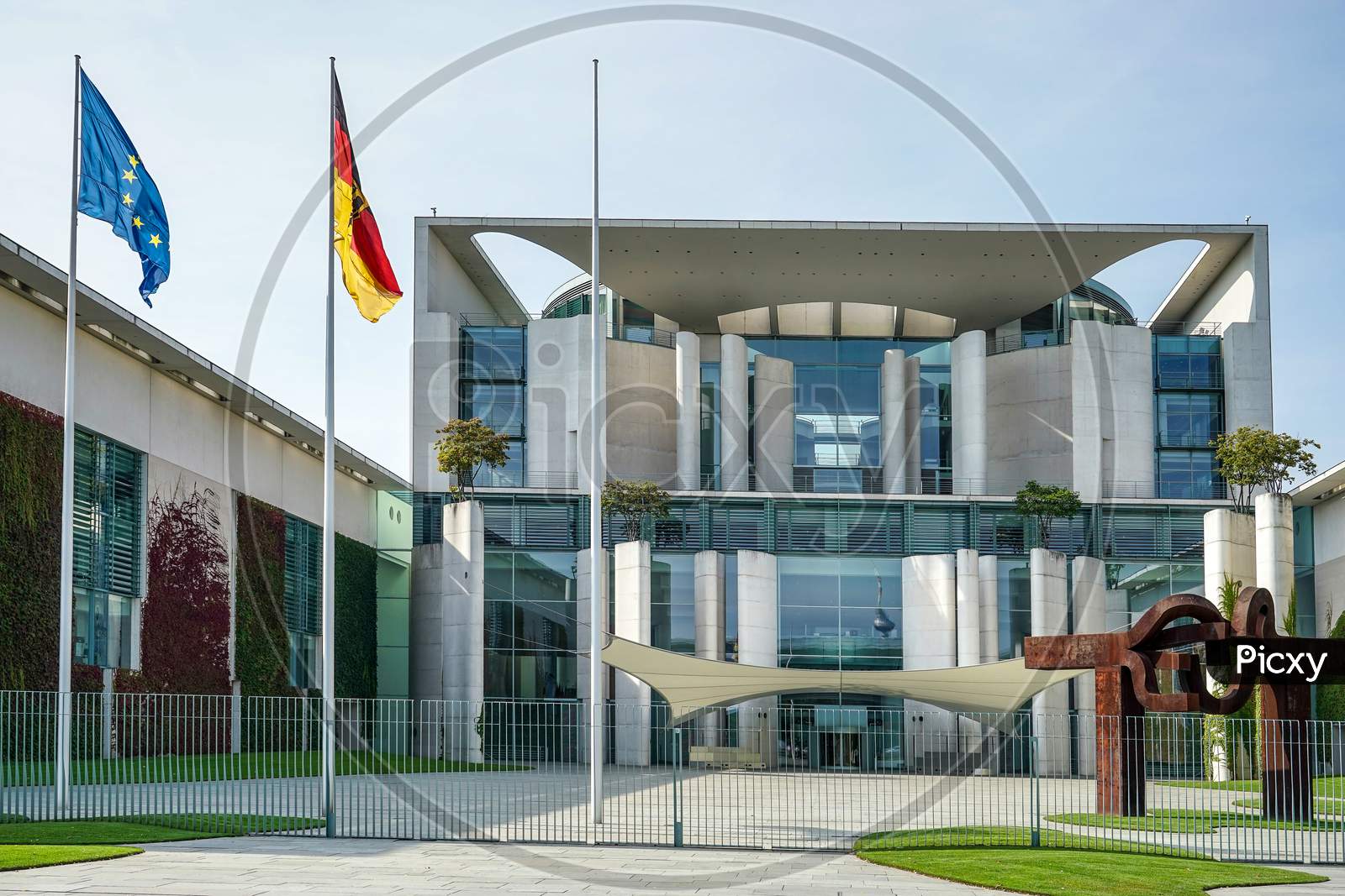 The Federal Chancellery Building Offical Residence Of The German Chancellor Angela Merkel In Berlin