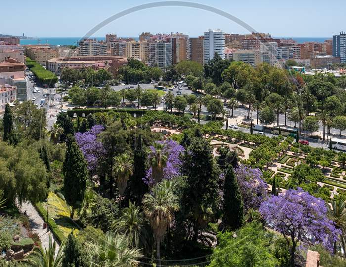 View From The Alcazaba Fort And Palace In Malaga