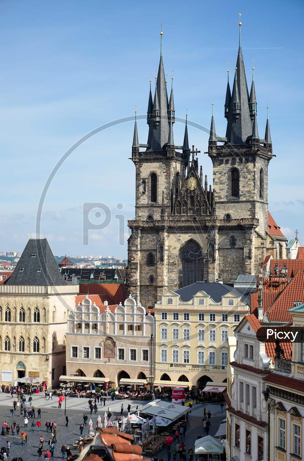 View Towards Church Of Our Lady Before Tyn In Prague