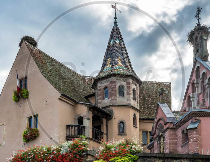 Chateau In Eguisheim In Haut-Rhin Alsace