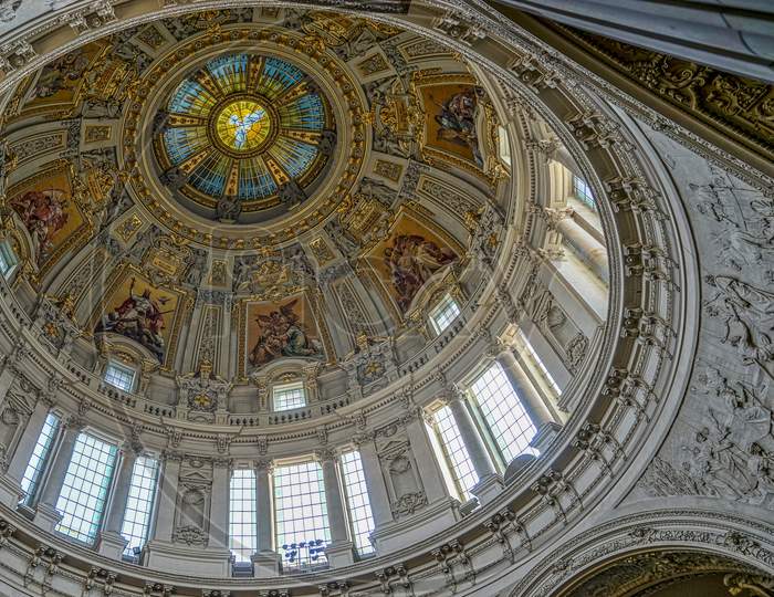 Detail Of The Ceiling In Berlin Cathedral