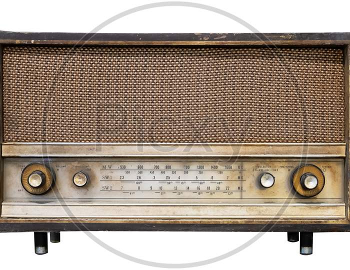 Antique Wooden Box Radio