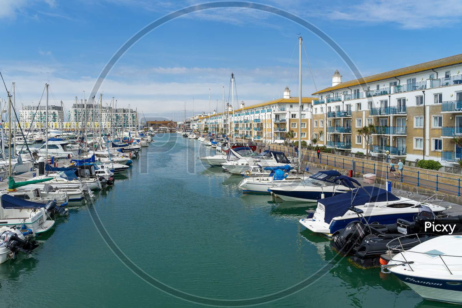 Brighton, Sussex/Uk - August 31 : View Of Brighton Marina In Brighton East Sussex On August 31, 2019. Unidentified People