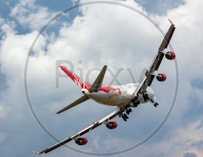Virgin Atlantic - Boeing 747-400 Flypast At Biggin Hill Airshow