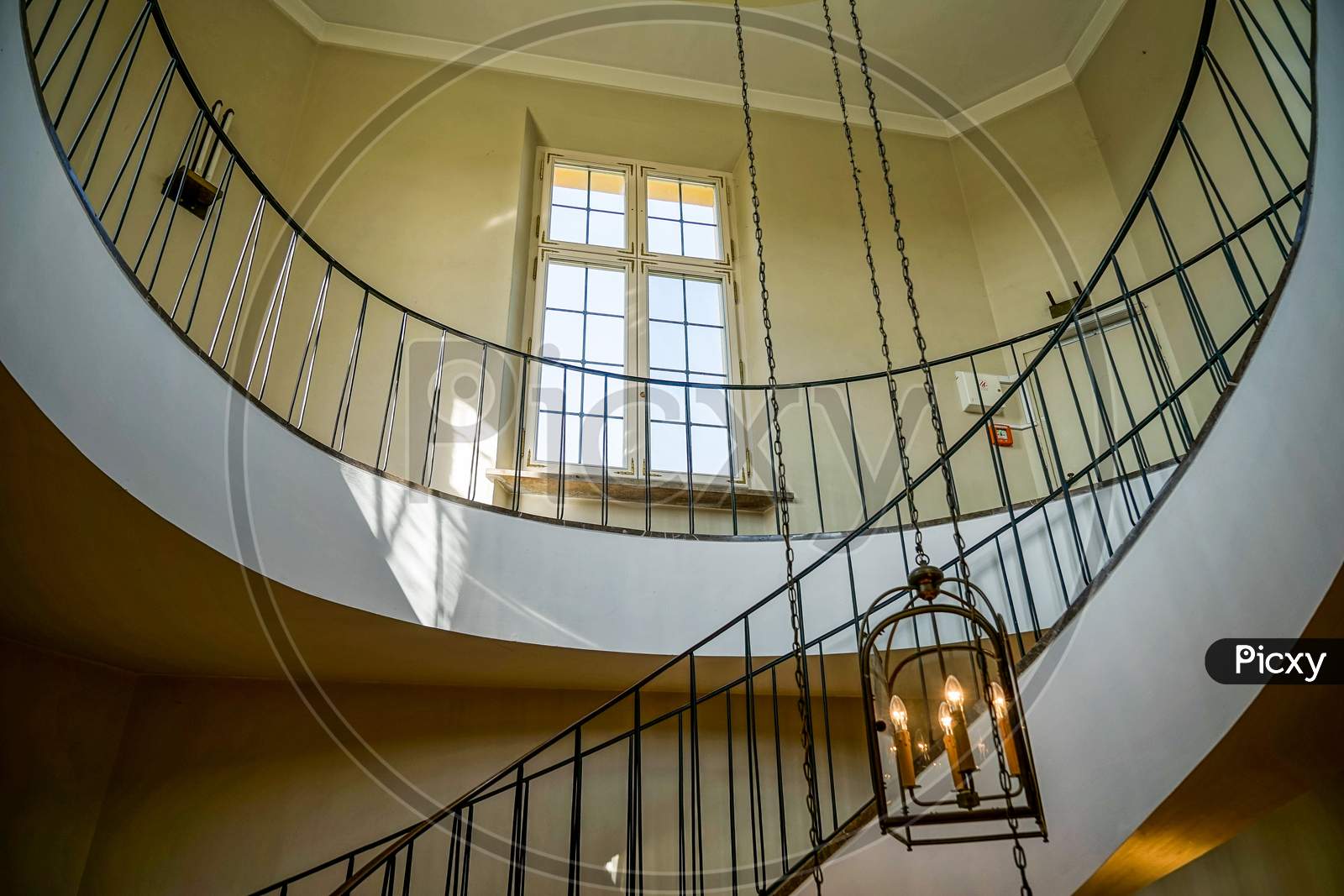 Spiral Staircase At The Wilanow Palace In Warsaw
