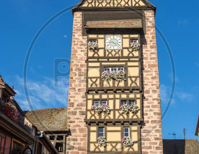Architecture Of Riquewihr In Haut-Rhin Alsace