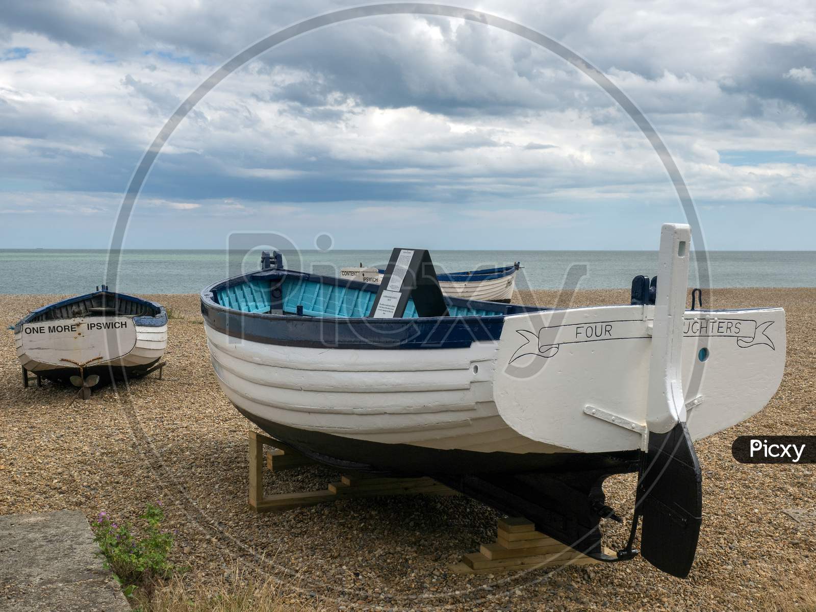 Traditional Fishing Boats On The Beach At Aldeburgh