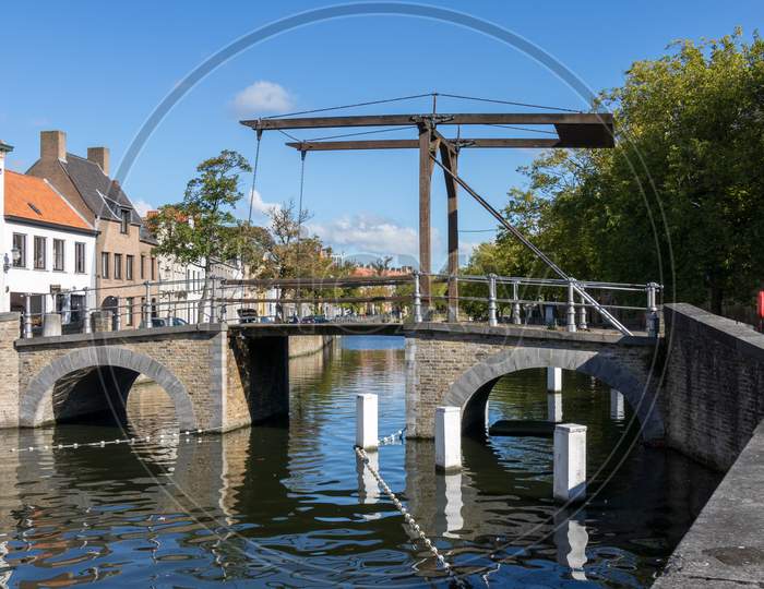 Bridge Over A Canal In Bruges