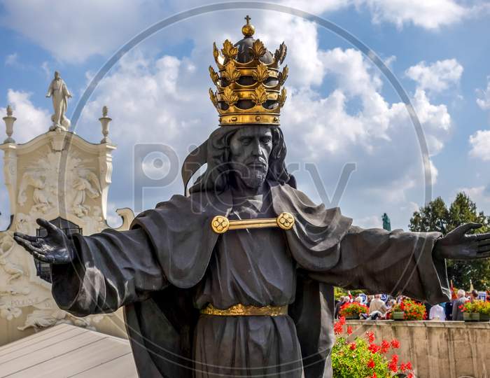 Statue Of The Black Christ At Jasna Gora Monastery In Czestochowa Poland