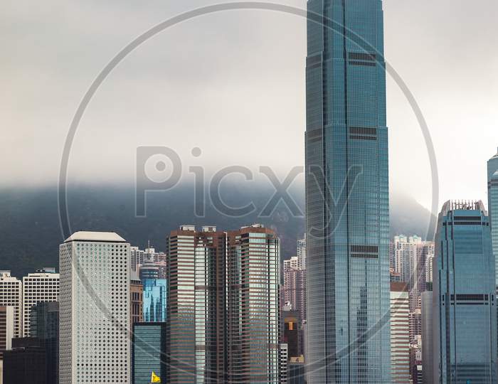 View Of The Skyline In Hongkong