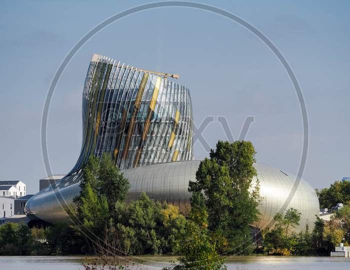 View Of La Cite Du Vin Building In Bordeaux