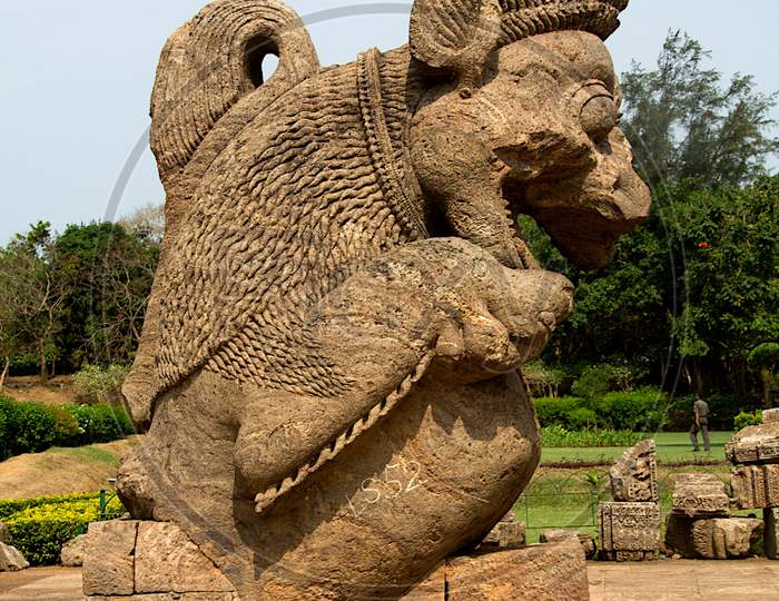 Simha-Gaja Sculpture, Konark