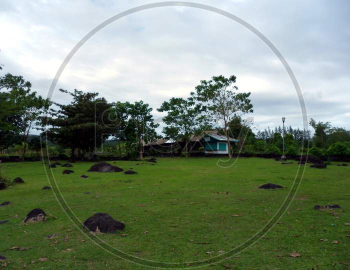 Field In Cagsawa On The Philippines January 18, 2012