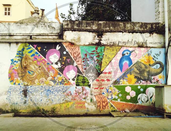 Mural on an abandoned wall