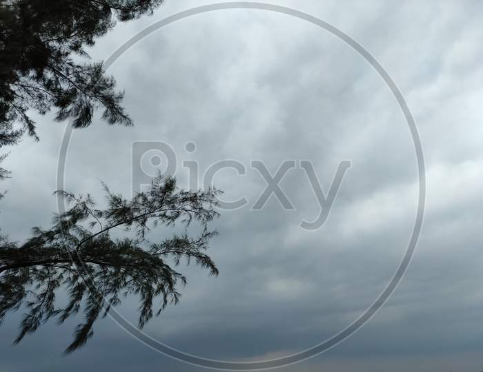 Dark Storm Cloudy Sky Background