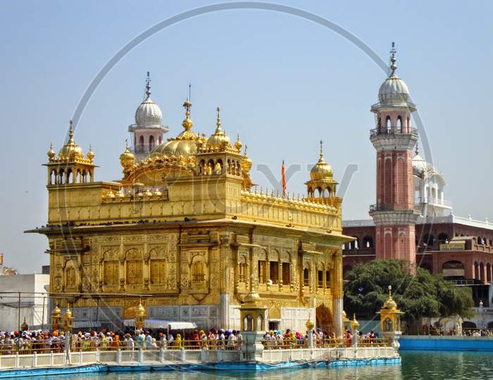 Golden Temple Or Shri Harmandir Sahib At Amritsar, Punjab