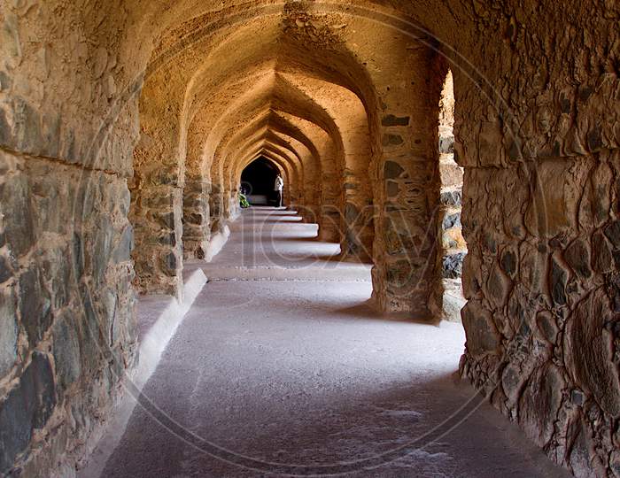 Passage, Columns And Arches, Mandu