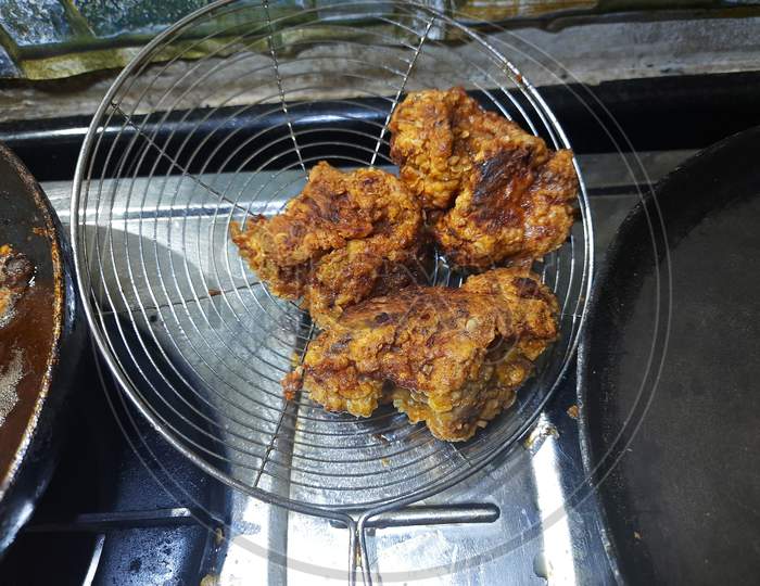 Fried Chicken After Frying