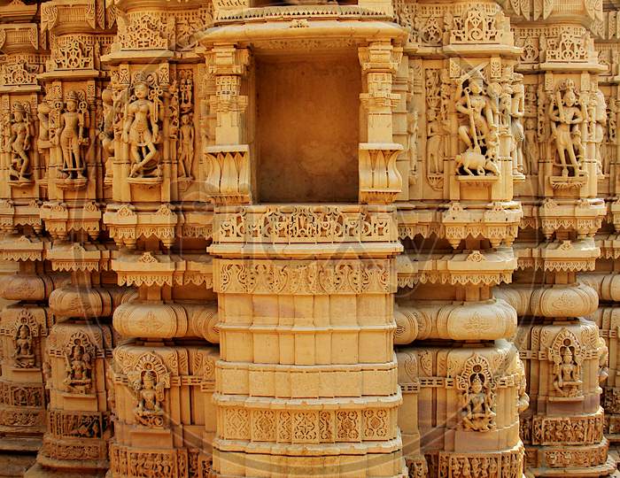Carved Stone Pillars, Jaisalmer