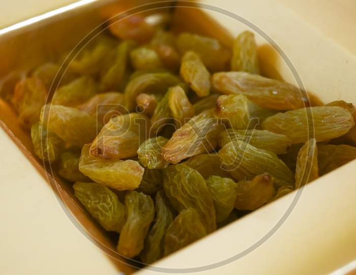 Closeup Of Raisins.Dried Grapes