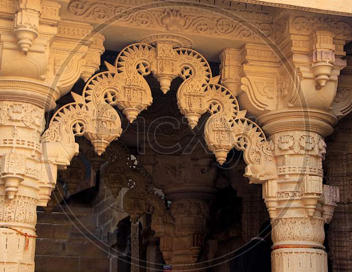 Skilful Stonework At Jain Temple, Jaisalmer
