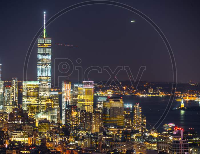 World Trade Center And Night View