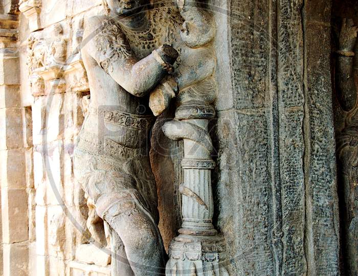 Temple Sculpture At Pattadakal