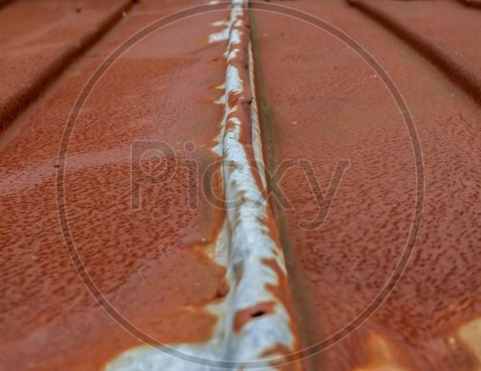 Detailed Close Up Surface Of Rusty Metal And Steel With Lots Of Corrosion In High Resolution