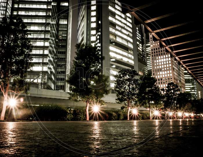 Tokyo Shiodome Of Night View